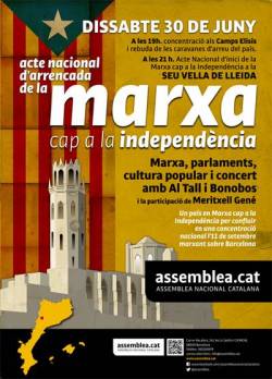 Programa dels actes de l'inici de la Marxa a Lleida