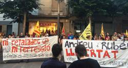 Concentració en suport a Andreu i Rubén a Vilassar de Mar