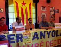 Roda de premsa anunciant la constitució de Cerdanyola per la Independència i la projecció del documental de "L'Operació Garzón"