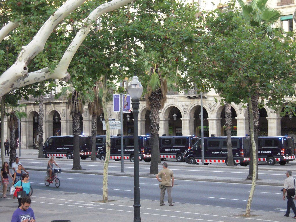 Antiavalots a la manifestació de Barcelona