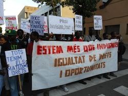 Manifestació per la igualtat de drets i doportunitats al Poblenou