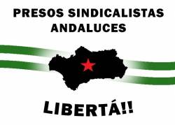 Cartell del SAT demanant la llibertat dels detinguts