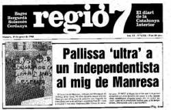 "Pallissa 'ultra' a un independentista al mig de Manresa" (Regió7 - 19/01/1988)