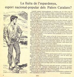 Article d'Agustí Barrera publicat a la revista "El Llamp" als anys vuitant