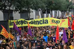 La CUP i el conjunt de l'Esquerra Independentista va convocar manifestacions descentralitzades per la Diada