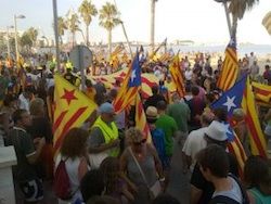 Més de 2500 persones s'ha apleguen a la platja de Palamós