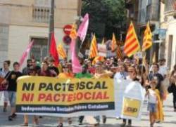 Capçalera de la manifestació de Mataró