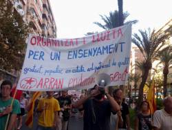 Pancarta de l'Esquerra Independentista a Alacant