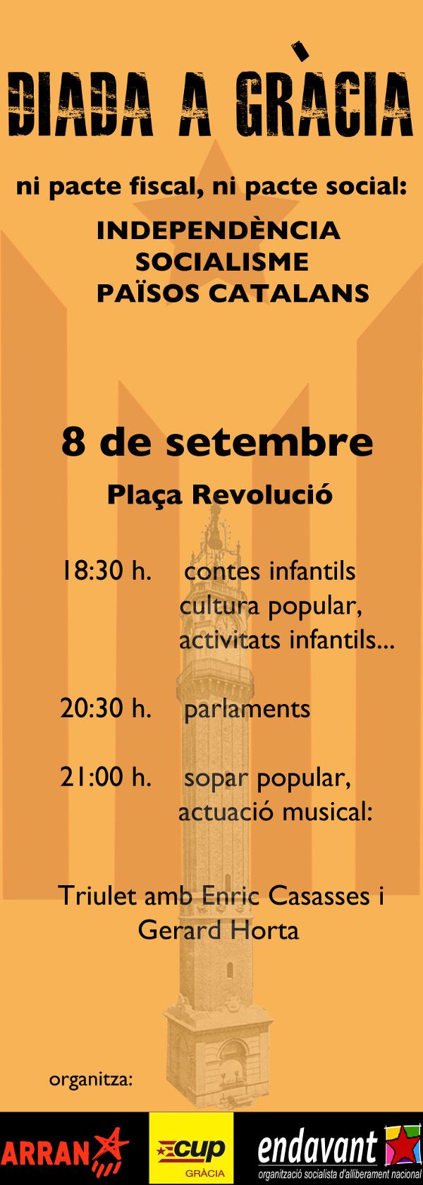 11-S al barri de Gràcia de Barcelona