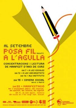 Cartell on s'anuncien les manifestacions