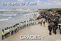 Cadena humana que va aplegar fins a 10.000 persones