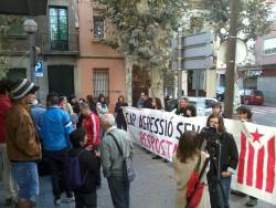 Concentració de suport a Joan Carles Isal als jutjats de Badalona