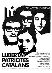 Cartell demanant la llibertat dels independentistes detinguts el 1977
