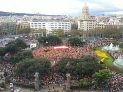 Manifestació espanyolista a la Plaça de Catalunya