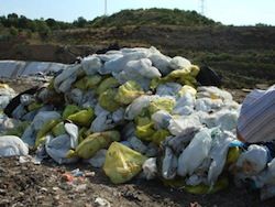 Vista de l'abocador de Can Carreras a Rubí