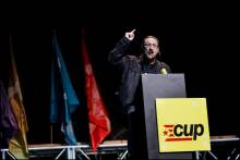 Txelui Moreno, portaveu de l'esquerra abertzale, va participar a l'acte central de la CUP