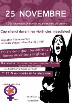 Cartell de la jornada "Cap silenci davant les violències masclistes"