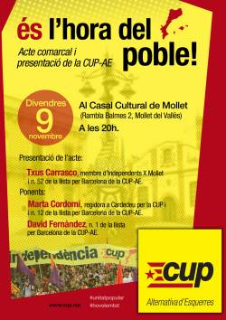 Cartell dels actes al Vallès Oriental