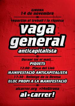 CARTELL 14N-BLOC ANTICAPITALISTA GIRONÈS