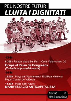 CARTELL 14N-UNITAT ANTICAPITALISTA VALÈNCIA