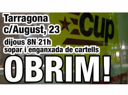 La CUP obre el local de Tarragona