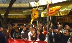 Escridassada a València durant la visita de la reina Sofia. Important presència independentista