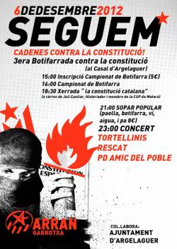 Botifarrada a Argelaguer contra el Dia de la Constitució