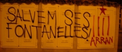 Pintades en defensa de  Ses Fontanelles