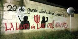 "Diada del combatent català" un mural a Son Pardo