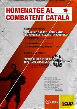 Cartell dels actes en homentge al Combatent català