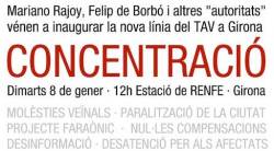 Cartell de la concentració contra la inaguració del TAV