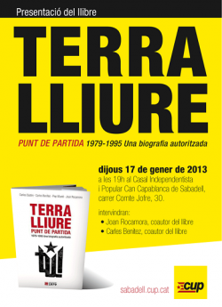 Presentació de "Terra Lliure, punt de partida" a Sabadell