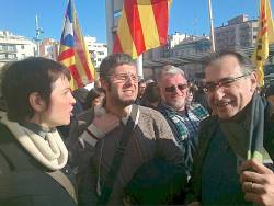 Electes i militants històrics de la CUP al capdavant de la protesta