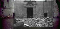 Plaça Sant Felip Neri a Barcelona després del bombardeig