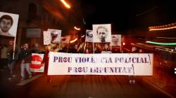 Manifestació en contra de les bales de goma