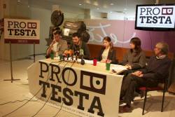 Roda de premsa on es va presentar el Festival Protesta