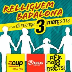 Cartell de convocatòria de la CUP i Arran de Badalona