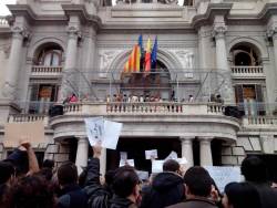 La protesta de la Intifalla el passat diumenge davant l'ajuntament de València