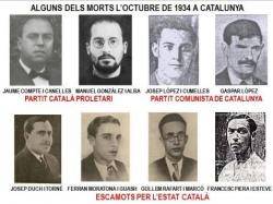 Fotografies d'alguns dels morts defensant la República Catalana l'octubre de 1934