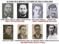 Fotografies d'alguns dels morts defensant la República Catalana l'octubre de 1934