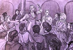 Clara Zetkin en un m&iacute;ting entre treballadores