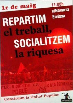 Cartell del 1r de Maig de Sa Bassetja. Assemblea Alternativa d'Eivissa