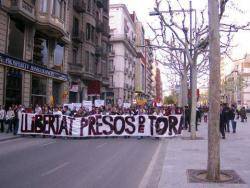 Mobilització contra les detencions i empresonament de Torà