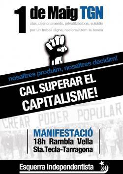 Cartell del 1r de Maig de l'Esquerra Independentista del Camp