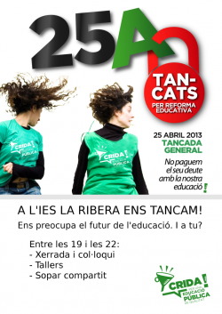 Cartell de les tancades a les Illes