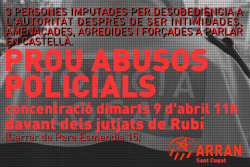 Cartell de la convocatòria als jutjats de Rubí