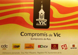 Partits que han signat el "Compromís de Vic"