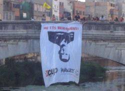 Manifestació de rebuig a la presència de Felip de Borbó a la ciutat de Girona