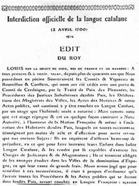 L'edicte contra el català