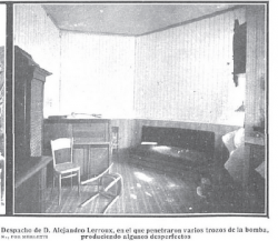 Acció amb explosius contra el despatx de Lerroux a Barcelona el 1911